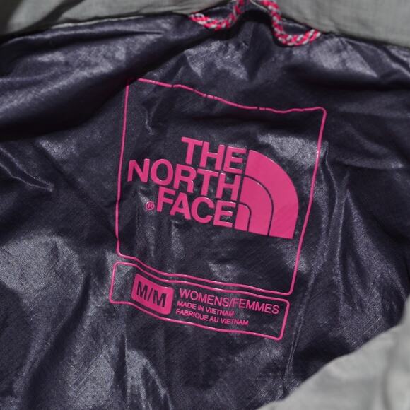 North Face Quilted Puffer Jacket Gray Silver Size Medium - Picture 4 of 7